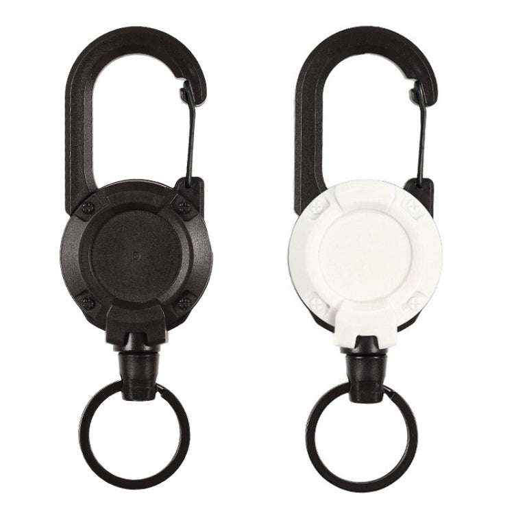 Backpack Carabiner Plastic Retractable Pull Badge Reel, Color: White- Fiber Rope - Hooks by PMC TechLife | Online Shopping South Africa | PMC TechLife | Buy Now Pay Later Mobicred