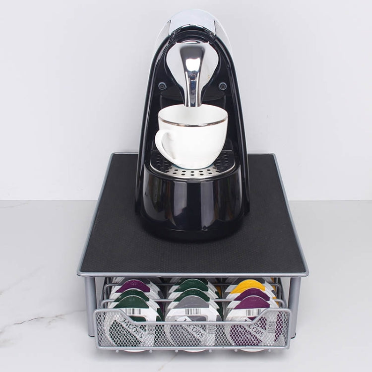 3 Rows Drawer Type Coffee Capsule Holder Organizer Can Storage 60pcs Milk Ball(Silver Gray) - free shipping - PMC TechLife - Order now!