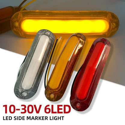 4pcs MK-162 6LED Light Guide Side Light 10-30V Trailer Side Tail Light(White) - Warning Lights by PMC Jewellery | Online Shopping South Africa | PMC Jewellery | Buy Now Pay Later Mobicred