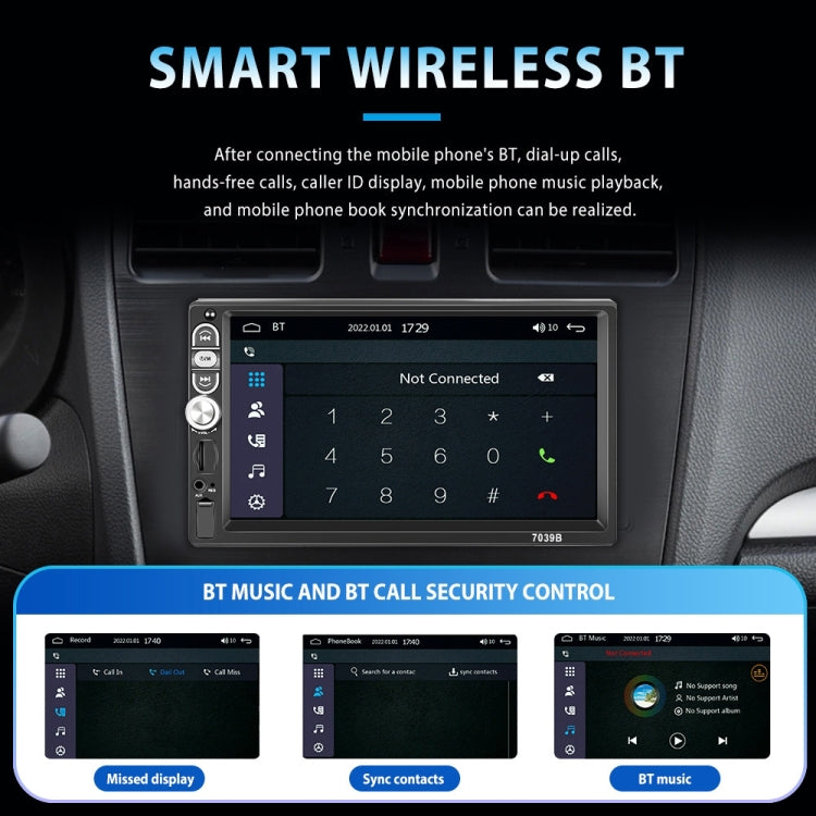 A3061 7 Inches MP5 Bluetooth Player Universal Wired CarPlay Reversing Image Integrated, Style: Standard - Car MP3 & MP4 & MP5 by PMC TechLife | Online Shopping South Africa | PMC TechLife | Buy Now Pay Later Mobicred