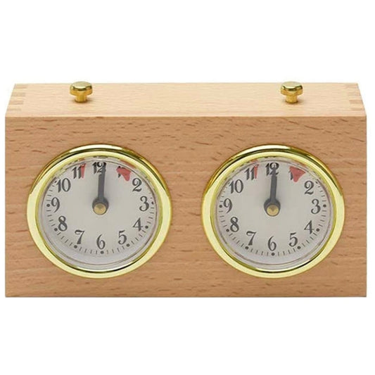 DT05a Retro Wood Shell Chess Clock Mechanical International Chess Clock - Alarm Clocks by PMC Jewellery | Online Shopping South Africa | PMC Jewellery