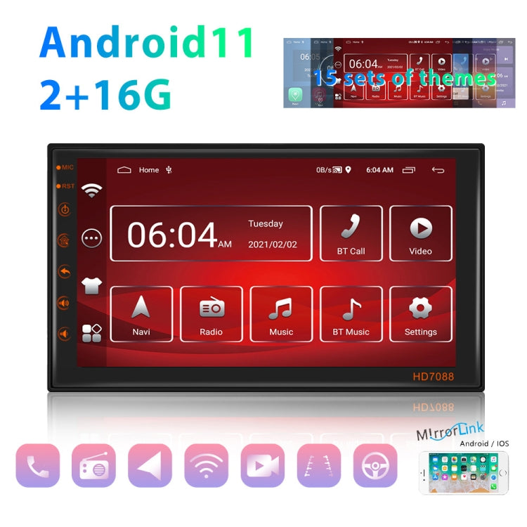 A2769 7 Inch Android Navigation WIFI Version 2+16G Vehicle Machine Central Control Large Screen, Spec: Standard+12Lights Camera - Car MP3 & MP4 & MP5 by PMC Jewellery | Online Shopping South Africa | PMC Jewellery | Buy Now Pay Later Mobicred