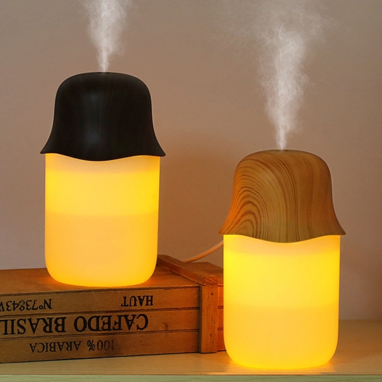 Desktop USB Humidifier Wood Grain Air Aromatherapy Night Light(Dark Color) - free shipping - PMC TechLife - Order now!