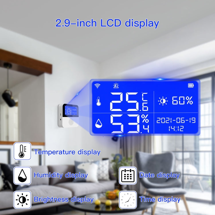 Tuya WIFI Temperature And Humidity Sensor With 2.9inch LCD Display,Spec: Only Sensor - Smart Switch by PMC TechLife | Online Shopping South Africa | PMC TechLife | Buy Now Pay Later Mobicred