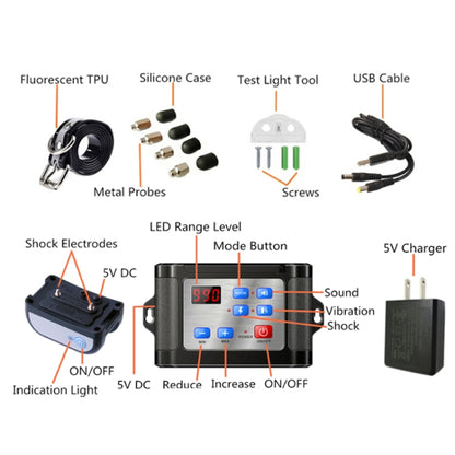 Outdoor Wireless Electronic Pet Fence Night Reflective Collar, Specification: One for  Three(US Plug) - Training Aids by PMC Jewellery | Online Shopping South Africa | PMC Jewellery | Buy Now Pay Later Mobicred