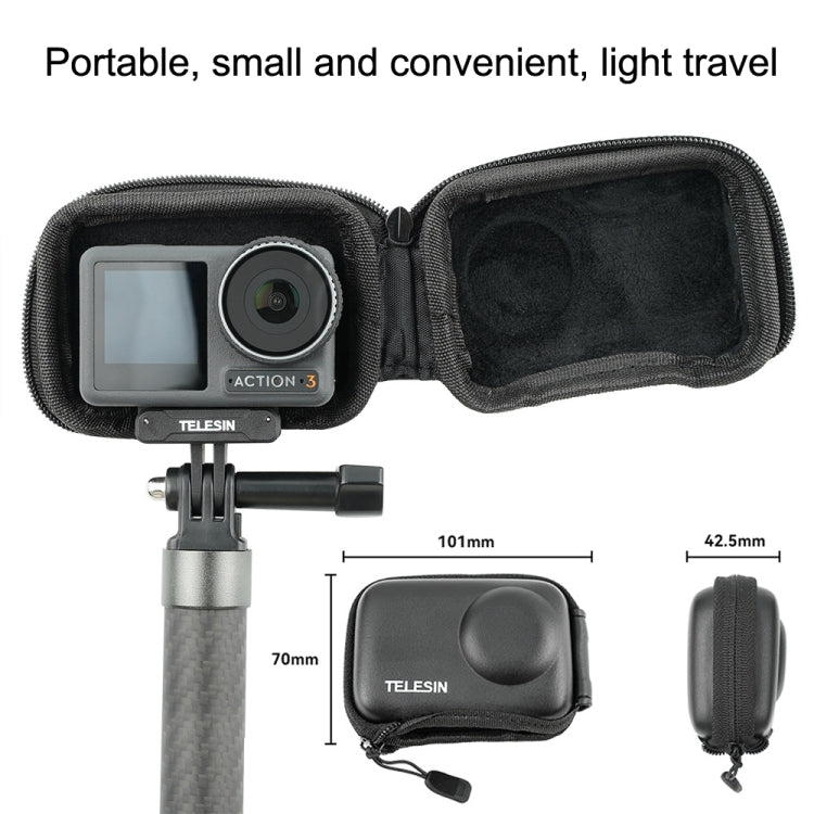For DJI Osmo Action 3 TELESIN OA-BAG-002 Body Protective Bag Mini Storage Package Camera Accessories(Black) -  by TELESIN | Online Shopping South Africa | PMC TechLife