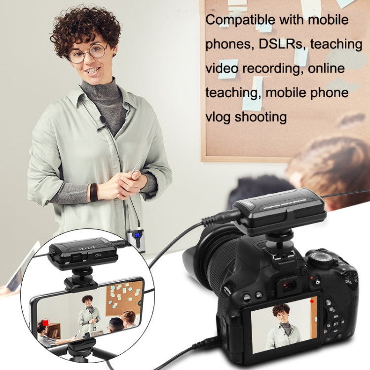 Q6 1 Drag 2 Wireless Lavalier USB Computer Recording Microphone Live Phone SLR Lavalier Microphone - Microphone by PMC TechLife | Online Shopping South Africa | PMC TechLife | Buy Now Pay Later Mobicred