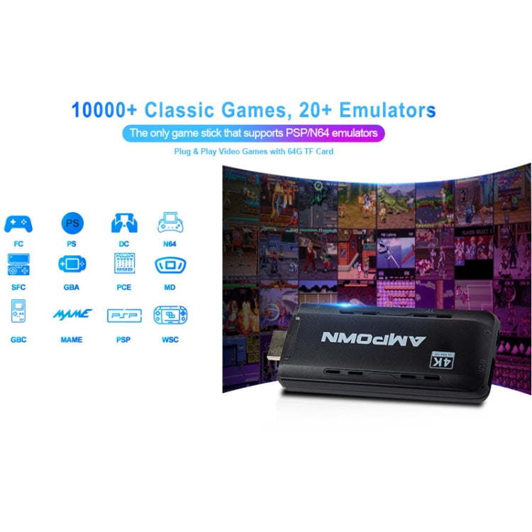 Ampown U9 Wireless 2.4G HD Arcade PSP Home TV Mini Game Console 64G 10000+ Games - Pocket Console by PMC Jewellery | Online Shopping South Africa | PMC Jewellery