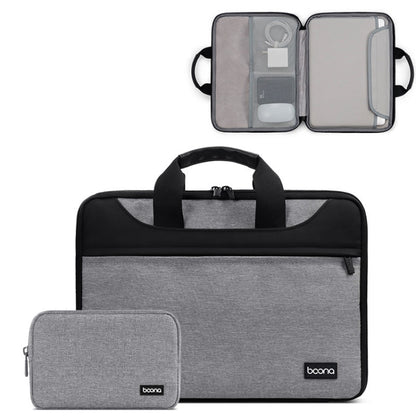 Baona BN-I003 Oxford Cloth Full Open Portable Waterproof Laptop Bag, Size: 13/13.3 inches(Gray+Power Bag) - 13.3 inch by Baona | Online Shopping South Africa | PMC Jewellery | Buy Now Pay Later Mobicred