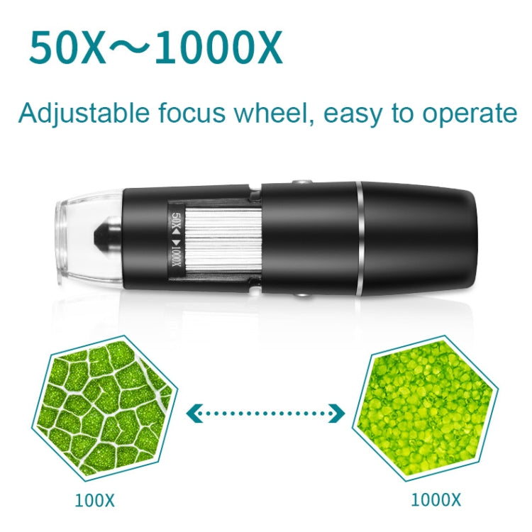 50X-1000X Wireless WIFI Connection LED Light Portable Digital Microscope, Specification: W05-B - free shipping - PMC Jewellery - Order now!