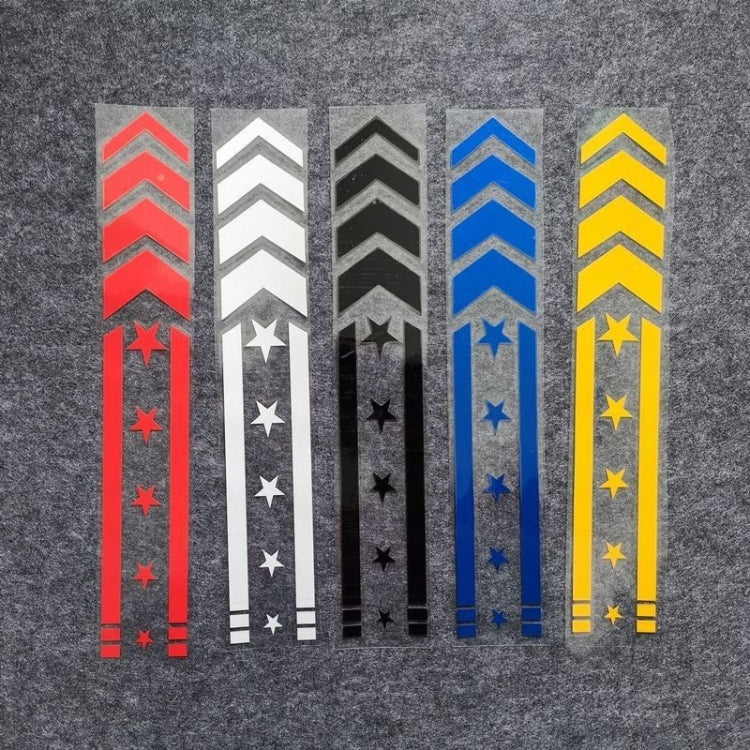 10pcs Motorcycle Car Fender Reflective Sticker Modified Decorative Waterproof Sticker Arrow Star(Yellow) - Decorative Sticker by PMC TechLife | Online Shopping South Africa | PMC TechLife | Buy Now Pay Later Mobicred