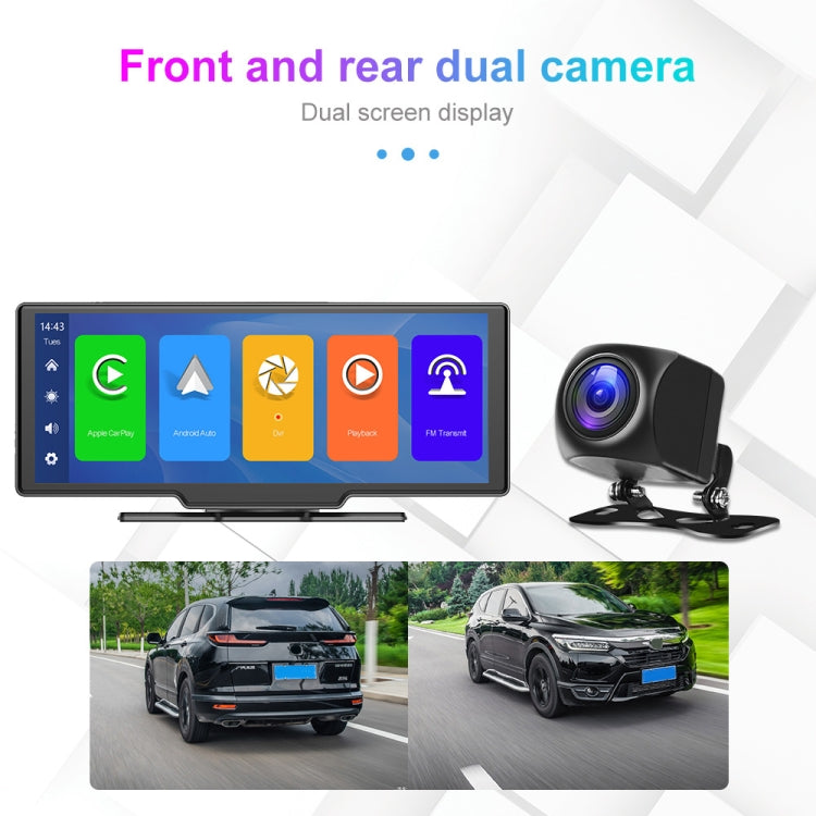 A3073 HD Wired 9.3 Inch 1 To 1 Smart Player With Wireless Carplay Two-way Video Split-screen Display(Black) - Car MP3 & MP4 & MP5 by PMC Jewellery | Online Shopping South Africa | PMC Jewellery | Buy Now Pay Later Mobicred