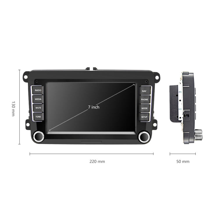 A2742 For Volkswagen 7-inch 1+16G Android Car Navigation Central Control Large Screen Player With Wireless CarPlay Standard - Car MP3 & MP4 & MP5 by PMC Jewellery | Online Shopping South Africa | PMC Jewellery | Buy Now Pay Later Mobicred