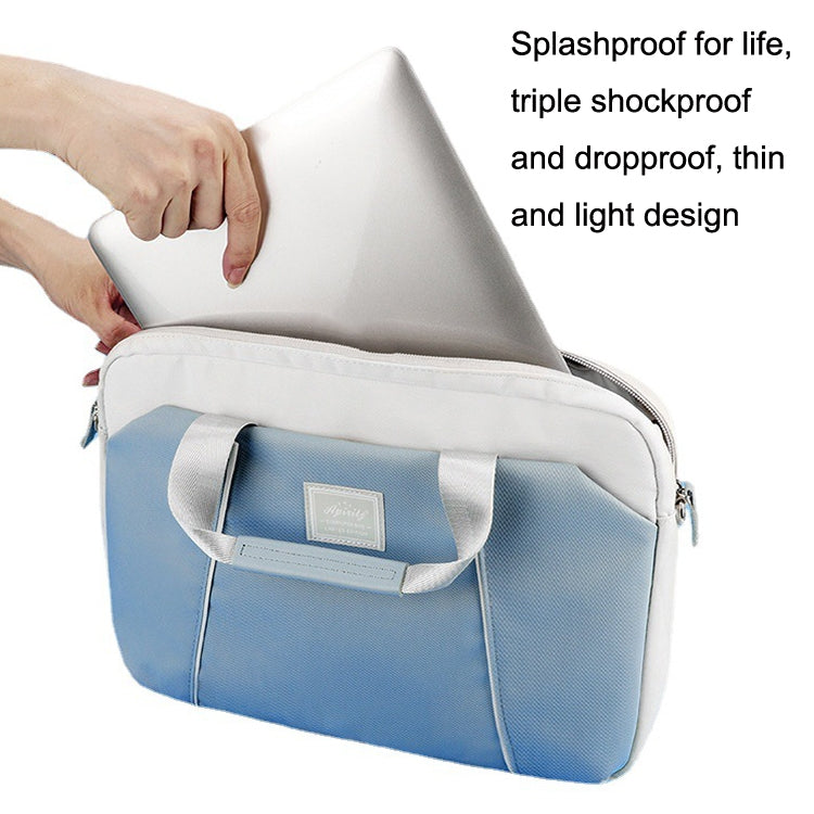 13.3-14 inch Computer Handheld Messenger Bag For Apple MacBook / Huawei / Xiaomi / Basne(Landscape tattoo light blue) - free shipping - PMC TechLife - Order now!