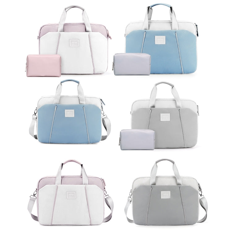 15.6 inch Computer Handheld Messenger Bag For Apple MacBook / Huawei / Xiaomi / Basne(Landscape tattoo light blue) - 13.3 inch by PMC TechLife | Online Shopping South Africa | PMC TechLife | Buy Now Pay Later Mobicred