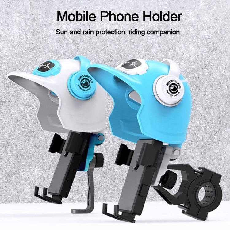 Small Helmet Sunscreen Phone Stand Bracket Motorcycle Mobile Phone Holder,Spec: Rearview Mirror Blue - Holder by PMC TechLife | Online Shopping South Africa | PMC TechLife | Buy Now Pay Later Mobicred
