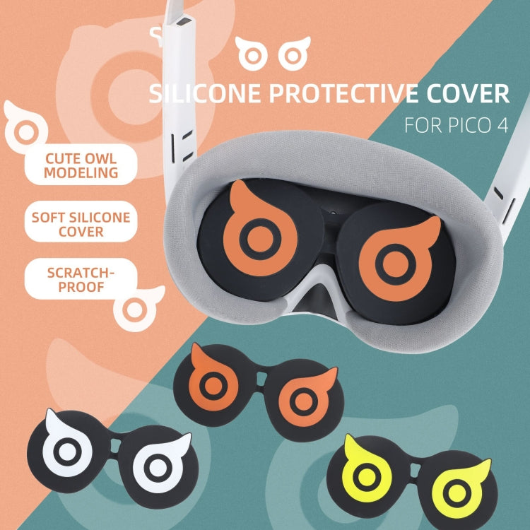 For PICO 4 Hifylux PC-ZF23 Owl Lens Protector Dust Scratch VR Glasses Silicone Case(White) - VR Accessories by PMC TechLife | Online Shopping South Africa | PMC TechLife | Buy Now Pay Later Mobicred