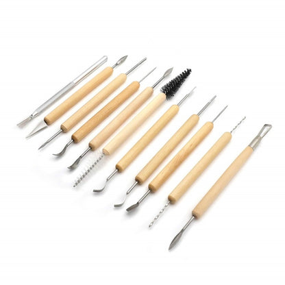 11pcs/set 11pcs/set Soft Clay DIY Wooden Knife Tools - Art Supplies by PMC Jewellery | Online Shopping South Africa | PMC Jewellery