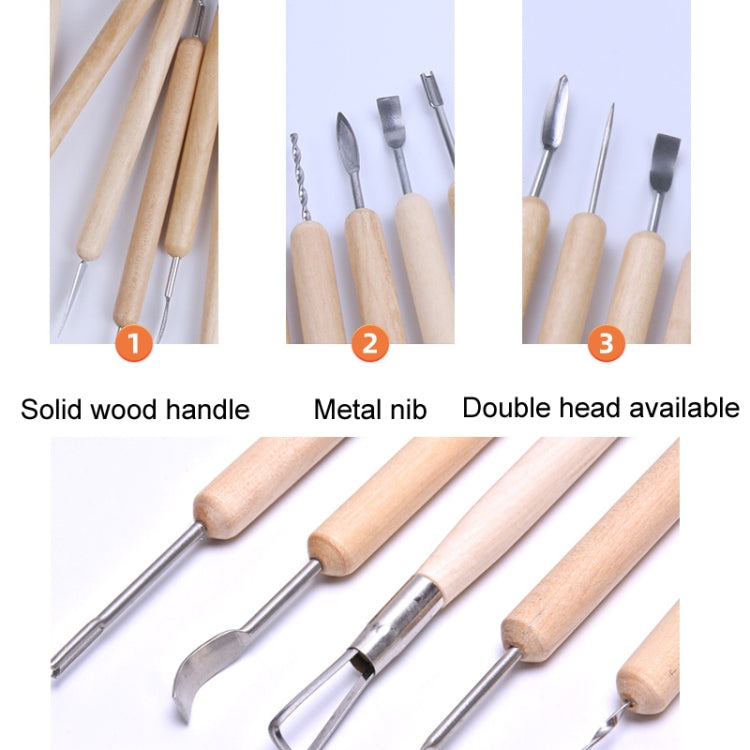 11pcs/set 11pcs/set Soft Clay DIY Wooden Knife Tools - Art Supplies by PMC Jewellery | Online Shopping South Africa | PMC Jewellery