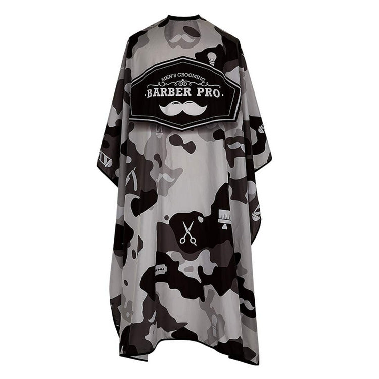 Scissor Beard Print Barber Post Barber Haircut Cape Wrap(Black) - free shipping - PMC TechLife - Order now!