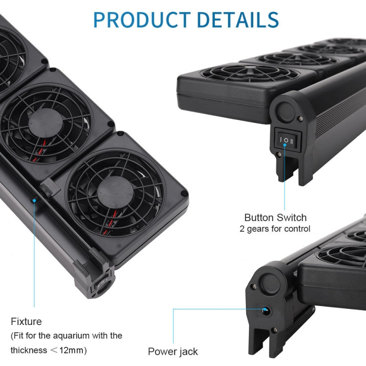 Fish Tank Cooling Fan Cooling Silent Aquarium Fan, Specification: 2 Head UK Plug - Fish Tanks & Accessories by PMC TechLife | Online Shopping South Africa | PMC TechLife | Buy Now Pay Later Mobicred