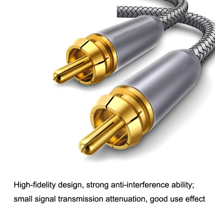 3m Pure Copper RCA Coaxial HIFI Digital Audio Cable SPDIF Subwoofer Speaker Cable(Silver Gray) - RCA Cable by PMC TechLife | Online Shopping South Africa | PMC TechLife
