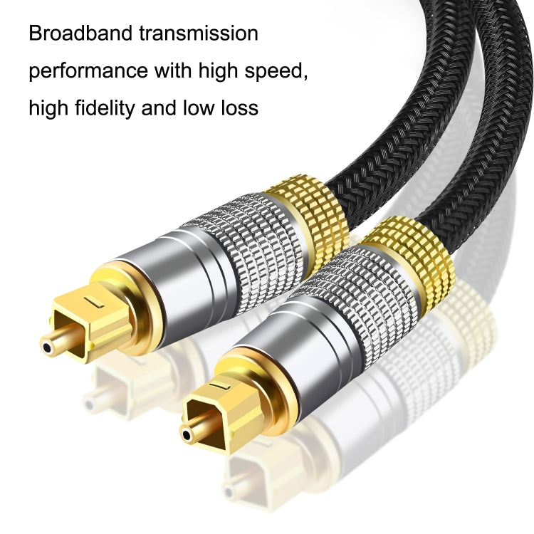 CO-TOS101 1.5m Optical Fiber Audio Cable Speaker Power Amplifier Digital Audiophile Square To Square Signal Cable(Bright Gold Plated) - Audio Optical Cables by PMC Jewellery | Online Shopping South Africa | PMC Jewellery