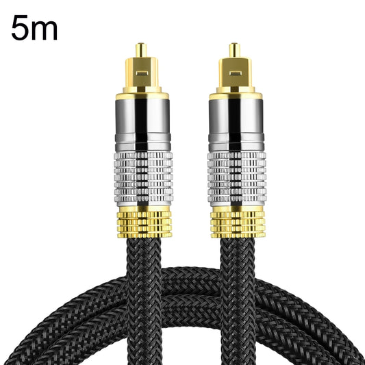 CO-TOS101 5m Optical Fiber Audio Cable Speaker Power Amplifier Digital Audiophile Square To Square Signal Cable(Bright Gold Plated) - Audio Optical Cables by PMC Jewellery | Online Shopping South Africa | PMC Jewellery | Buy Now Pay Later Mobicred