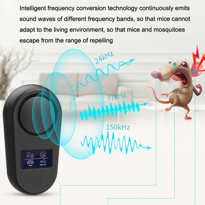 High Power Display Ultrasonic Mouse Repellent Mosquito Repellent Home Intelligent Insect Repellent AU Plug(Black) - Repellents by PMC Jewellery | Online Shopping South Africa | PMC Jewellery | Buy Now Pay Later Mobicred