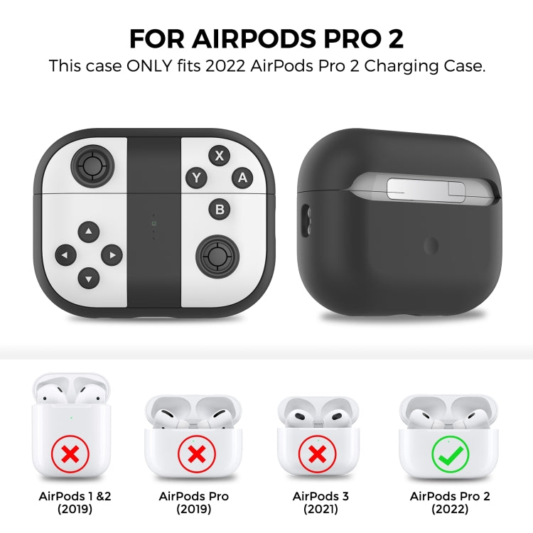 For AirPods Pro 2 AhaStyle PT-JY08 Split Silicone Cartoon Earphone Protective Case(Black And White) - For AirPods Pro 2 by AhaStyle | Online Shopping South Africa | PMC Jewellery | Buy Now Pay Later Mobicred