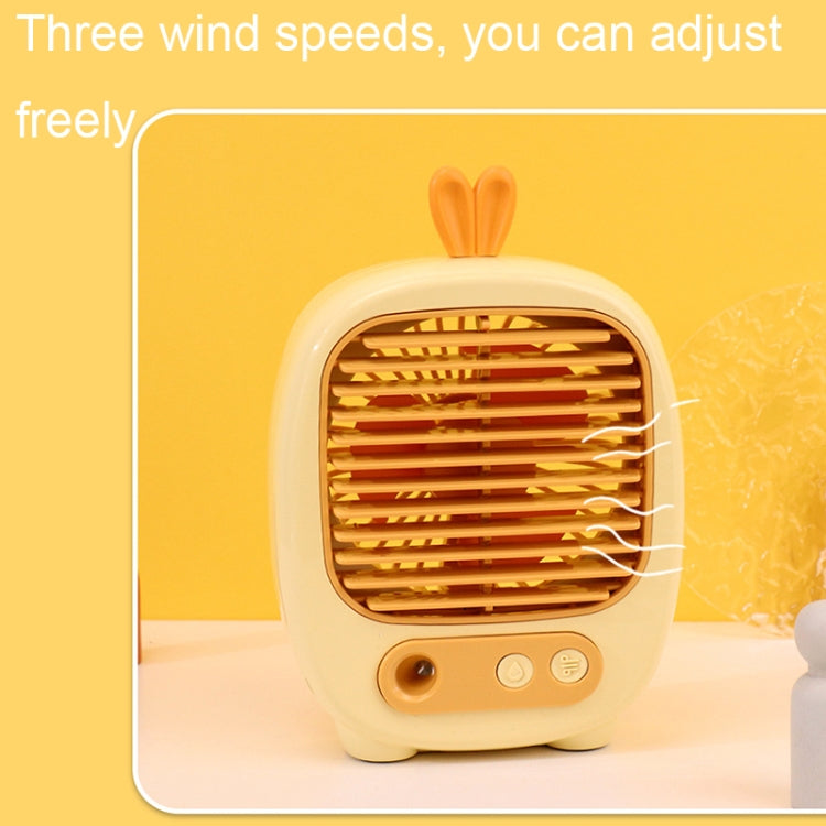 1315 Spray Humidification Hydrating Cartoon Fan USB Charging Desktop Fan(Bunny Blue) - Electric Fans by PMC TechLife | Online Shopping South Africa | PMC TechLife | Buy Now Pay Later Mobicred