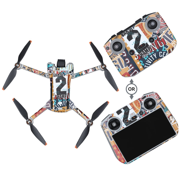 For DJI Mini 3 Pro Remote Control Body Sticker ,Spec: RC-N1 Without Screen(Graffiti No. 2) - Stickers by RCSTQ | Online Shopping South Africa | PMC Jewellery | Buy Now Pay Later Mobicred