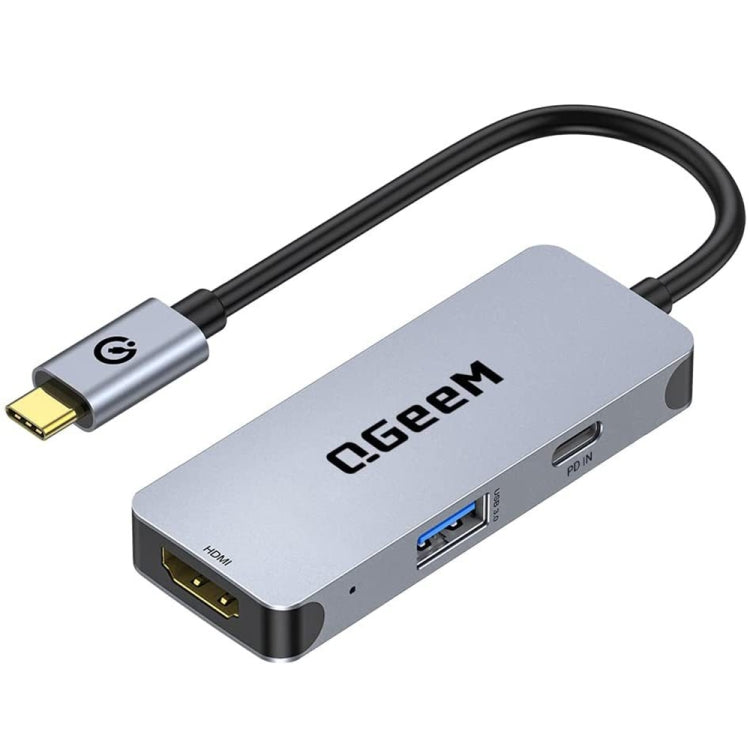 QGeeM UH03-1 USB3.0 Multifunctional Docking Station Type-C PD100W HUB(3 in 1) - free shipping - PMC Jewellery - Order now!