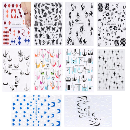 French Style Manicure Sticker Pop Stripe Line Nail Sticker(Stz-CS091) - Nail Stickers by PMC Jewellery | Online Shopping South Africa | PMC Jewellery | Buy Now Pay Later Mobicred