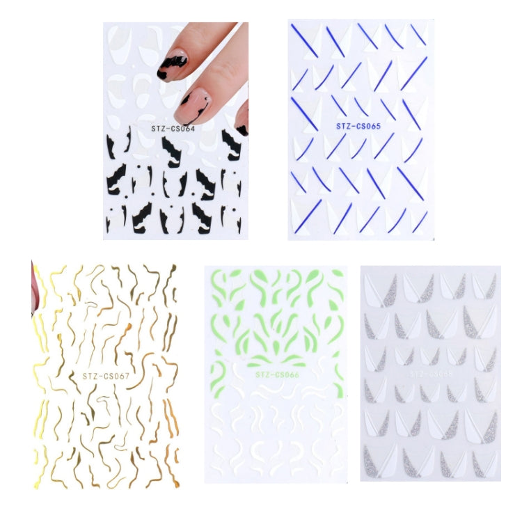 French Style Manicure Sticker Pop Stripe Line Nail Sticker(Stz-CS067) - Nail Stickers by PMC Jewellery | Online Shopping South Africa | PMC Jewellery | Buy Now Pay Later Mobicred