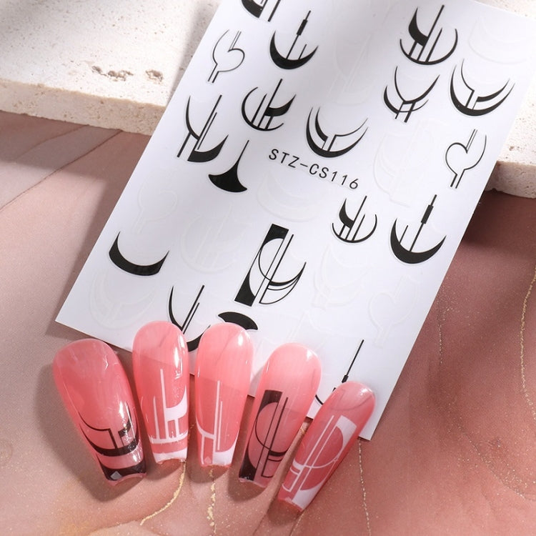 French Style Manicure Sticker Pop Stripe Line Nail Sticker(Stz-CS065) - Nail Stickers by PMC Jewellery | Online Shopping South Africa | PMC Jewellery | Buy Now Pay Later Mobicred