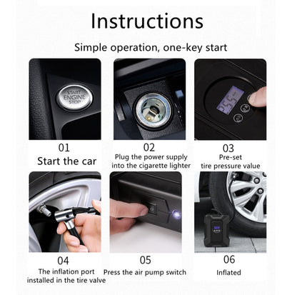 SUITU  ST-818  DC 12V Wired Car Air Pump Tire Inflator With LED Lighting Pointer Model+Toolbox - Inflatable Pump by SUITU | Online Shopping South Africa | PMC Jewellery