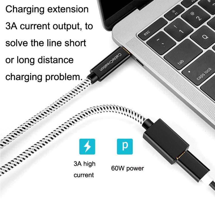 CC0316 0.5m Type-C / USB-C Male to Female Extension Cable Computer Phone Charging Cable(Black) - Cable & Adapters by PMC Jewellery | Online Shopping South Africa | PMC Jewellery | Buy Now Pay Later Mobicred