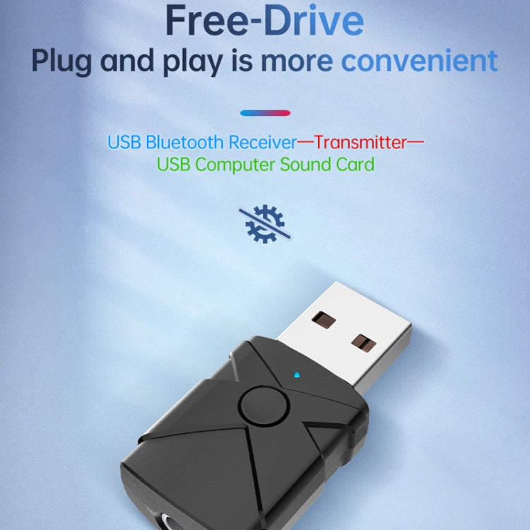 M137 5 in 1 Car USB Bluetooth 5.2 Receiver Transmitter - Bluetooth Adapters by PMC TechLife | Online Shopping South Africa | PMC TechLife | Buy Now Pay Later Mobicred
