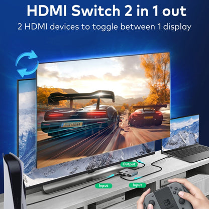 llano LCTS502G HDMI 2 In 1 Out Converter Version 2.1 8K Ultra HD Video - Switch by llano | Online Shopping South Africa | PMC Jewellery | Buy Now Pay Later Mobicred