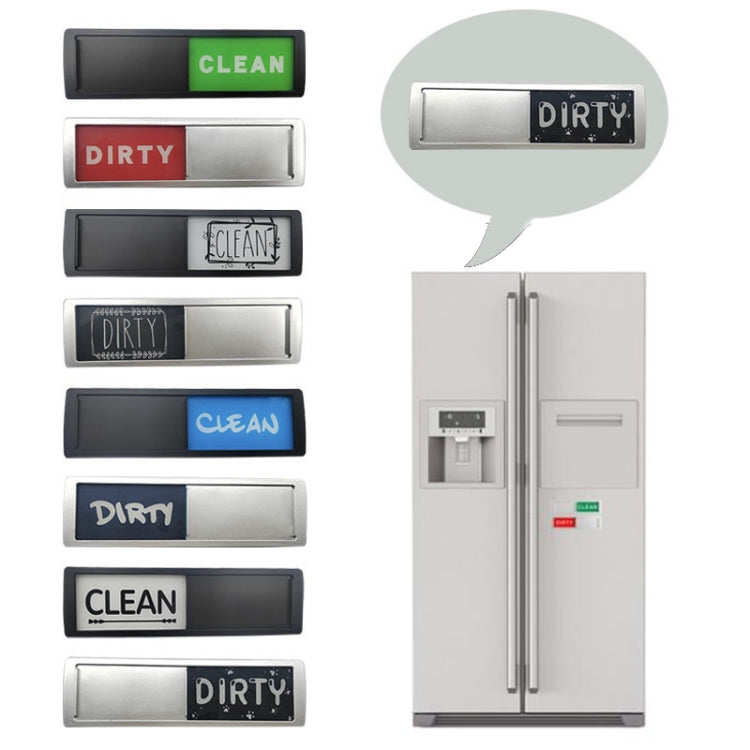 Dishwasher Magnet Clean Dirty Sign Double-Sided Refrigerator Magnet(Silver White Coffee Horizontal Wood Grain) - Dish Washers & Accessories by PMc TechLife | Online Shopping South Africa | PMc TechLife | Buy Now Pay Later Mobicred