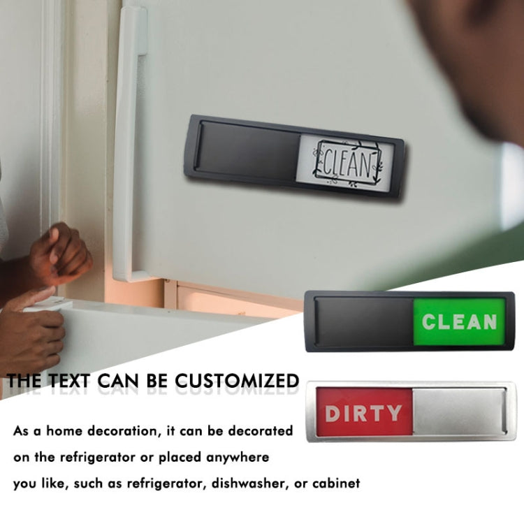 Dishwasher Magnet Clean Dirty Sign Double-Sided Refrigerator Magnet(Black Gray) - Dish Washers & Accessories by PMc TechLife | Online Shopping South Africa | PMc TechLife | Buy Now Pay Later Mobicred