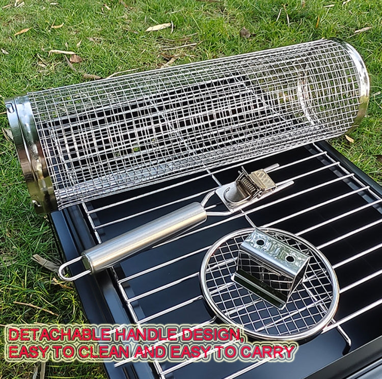 Upgrade With Handle BBQ Cage Stainless Steel  Barbecue Basket  30cm+Handle 18cm - Cookwares & Tablewares by PMC Jewellery | Online Shopping South Africa | PMC Jewellery