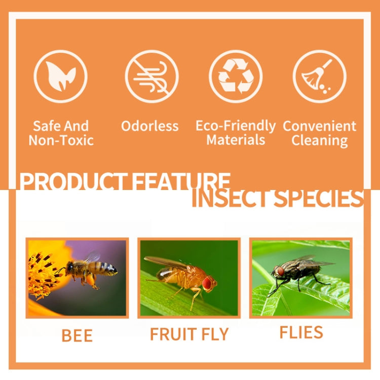 SJZ060 2pcs/set Pumpkin Shaped Fruit Fly Traps Fruit Fly Trap Bee Trap(Orange) - Traps by PMC TechLife | Online Shopping South Africa | PMC TechLife | Buy Now Pay Later Mobicred