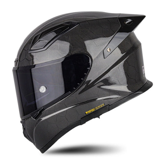 SOMAN Four Seasons Full Cover Motorcycle Helmet, Size: XXL(Snake Carbon Fiber Black) - Helmets by SOMAN | Online Shopping South Africa | PMC Jewellery | Buy Now Pay Later Mobicred