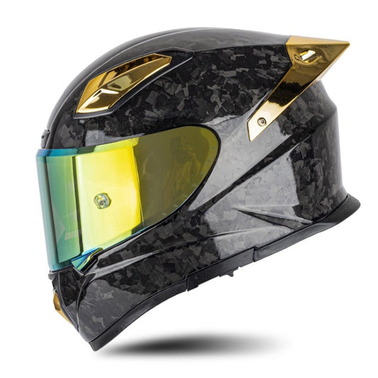 SOMAN Four Seasons Full Cover Motorcycle Helmet, Size: XXL(Cheetah Print Gold) - Helmets by SOMAN | Online Shopping South Africa | PMC Jewellery | Buy Now Pay Later Mobicred