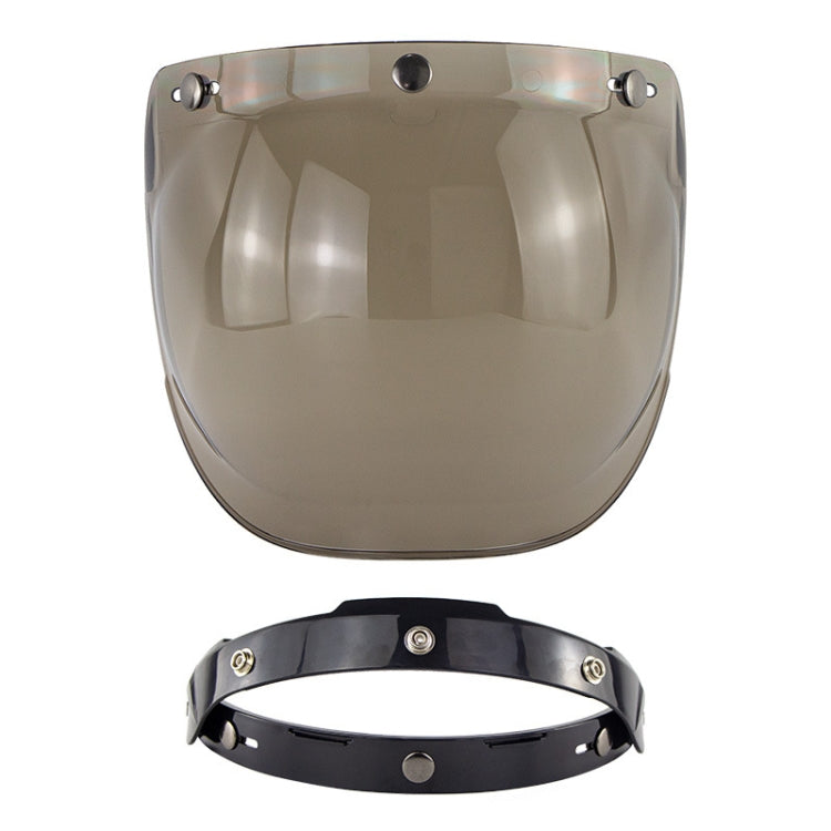 Motorcycle Helmet Three-Button Windproof Lens With Bracket(Light Tea) - Helmets by PMC TechLife | Online Shopping South Africa | PMC TechLife | Buy Now Pay Later Mobicred
