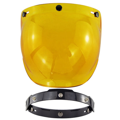 Motorcycle Helmet Three-Button Windproof Lens With Bracket(Amber) - Helmets by PMC Jewellery | Online Shopping South Africa | PMC Jewellery | Buy Now Pay Later Mobicred