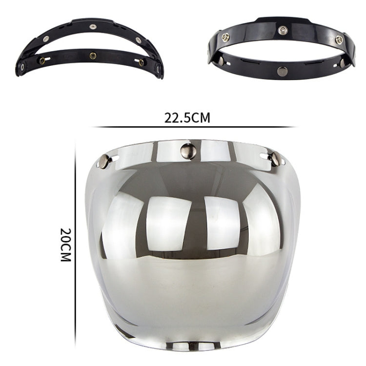 Motorcycle Helmet Three-Button Windproof Lens With Bracket(Gold) - Helmets by PMC Jewellery | Online Shopping South Africa | PMC Jewellery | Buy Now Pay Later Mobicred