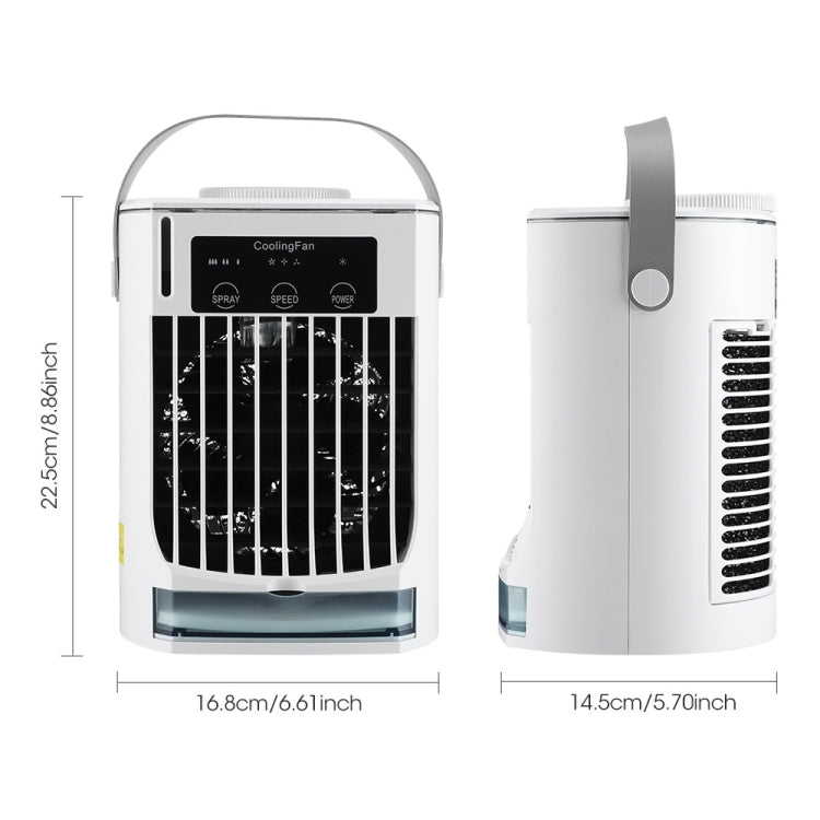 CF008 Mini Household Humidification Spray Air Cooler USB Plug-in Portable Air Conditioner Fan(White) - Electric Fans by PMC Jewellery | Online Shopping South Africa | PMC Jewellery